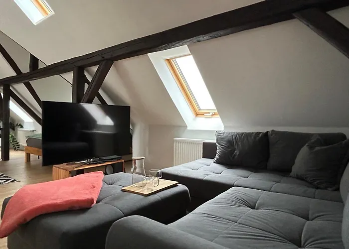 Schoene Neue Dg Mit Sonniger Dachterrasse Und Fantastischem Ausblick Apartman Naumburg